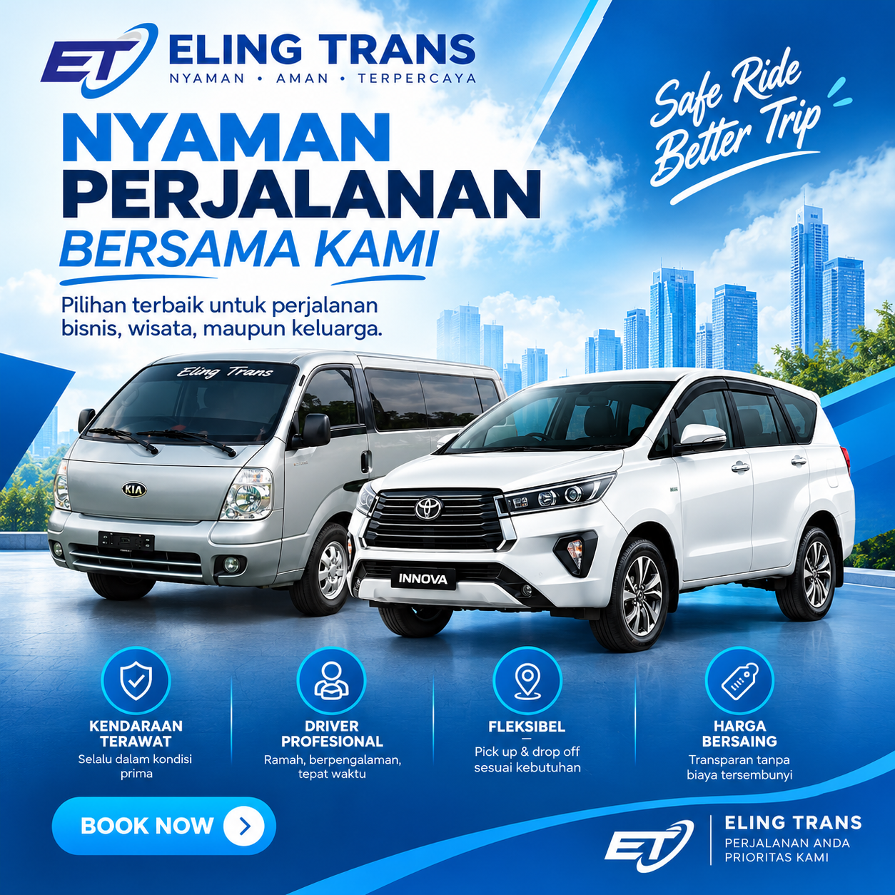 Layanan travel Semarang Malang dan antar jemput Eling Trans
